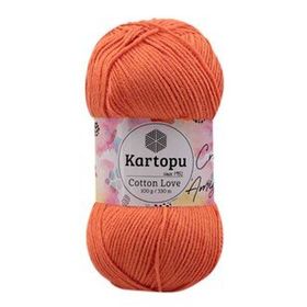 Kartopu K201 Turuncu Cotton Love 100 gr El Örgü İpi