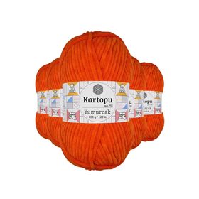 Kartopu K205 5 Adet Turuncu Yumurcak Kadife El Örgü İpi