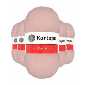 Kartopu K223 Somon 5 Adet Kristal Çift Katlı El Örgü Lif İpi