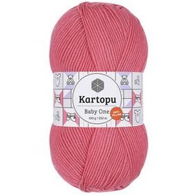 Kartopu K244 Şeker Pembe Baby One Tüylenmeyen El Örgü İpi Yünü