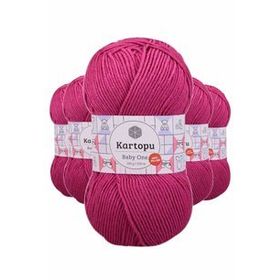 Kartopu K245 5 Adet Fuşya Baby One Tüylenmeyen El Örgü İpi Yünü