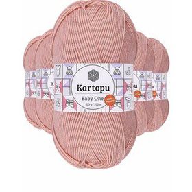 Kartopu K258 Pudra 5 Adet Baby One Tüylenmeyen El Örgü İpi Yünü