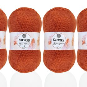 Kartopu K263 Kiremit Angora Naturel El Örgü İpi