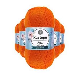Kartopu K273 Turuncu Lotus Bikini Büstiyer Bluz 5 Adet Örgü İpi