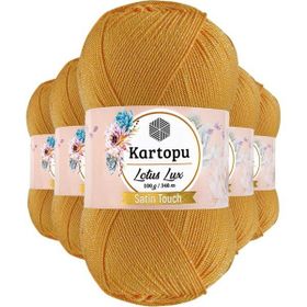 Kartopu K318 Koyu Sarı 5 Adet Lotus Lux Bikini Büstiyer Bluz Simli Örgü İpi