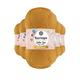 Kartopu K318 Koyu Sarı 5 Adet Lotus Lux Bikini Büstiyer Bluz Simli Örgü İpi