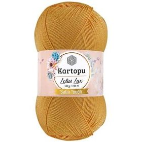 Kartopu K318 Koyu Sarı Lotus Lux Bikini Büstiyer Bluz Simli Örgü İpi