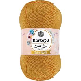 Kartopu K318 Koyu Sarı Lotus Lux Bikini Büstiyer Bluz Simli Örgü İpi