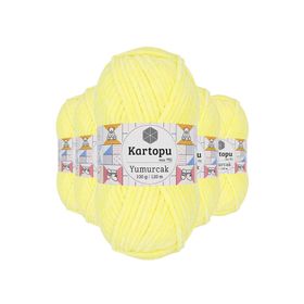 Kartopu K333 5 Adet Sarı Yumurcak Kadife El Örgü İpi