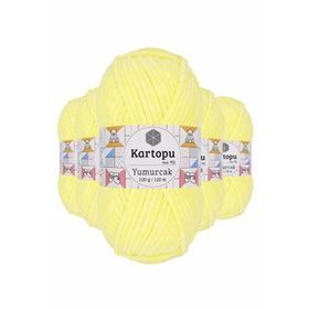 Kartopu K333 5 Adet Sarı Yumurcak Kadife El Örgü İpi