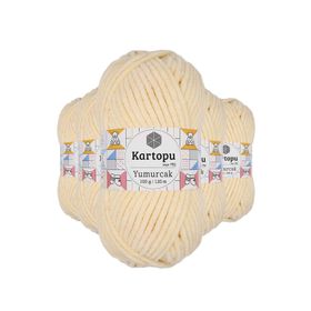 Kartopu K349 5 Adet Koyu Krem Yumurcak Kadife El Örgü İpi