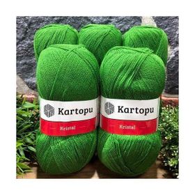Kartopu K392 Çimen Yeşili 5'li Kristal El Örgü İpi