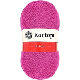 Kartopu K440 Fuşya Kristal Çift Katlı El Örgü Lif İpi