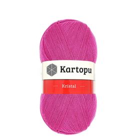 Kartopu K440 Fuşya Kristal Çift Katlı El Örgü Lif İpi