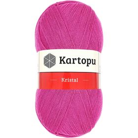 Kartopu K440 Fuşya Kristal Çift Katlı El Örgü Lif İpi