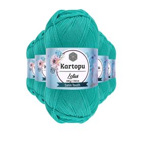 Kartopu K440 Yeşil Lotus Bikini Büstiyer Bluz 5 Adet Örgü İpi