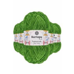 Kartopu K469 5 Adet Yeşil Yumurcak Kadife El Örgü İpi