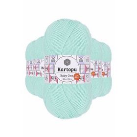 Kartopu K507 Açık Yeşil 5 Adet Baby One Tüylenmeyen El Örgü İpi Yünü
