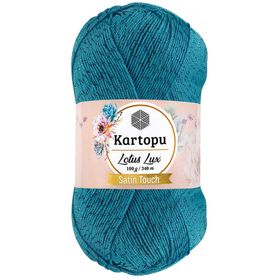 Kartopu K512 Turquaz Lotus Lux Bikini Büstiyer Bluz Simli Örgü İpi