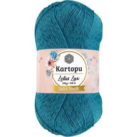 Kartopu K512 Turquaz Lotus Lux Bikini Büstiyer Bluz Simli Örgü İpi