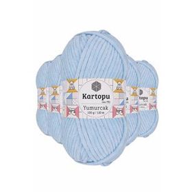 Kartopu K523 5 Adet Bebe Mavi Yumurcak Kadife El Örgü İpi