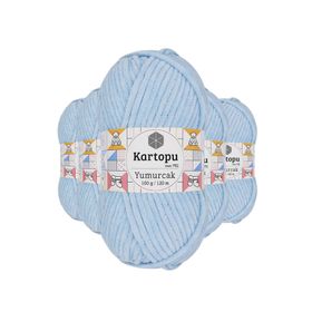 Kartopu K523 5 Adet Bebe Mavi Yumurcak Kadife El Örgü İpi