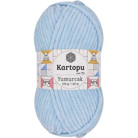 Kartopu K523 Bebe Mavi Yumurcak Kadife El Örgü İpi