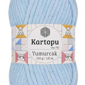 Kartopu K523 Bebe Mavi Yumurcak Kadife El Örgü İpi