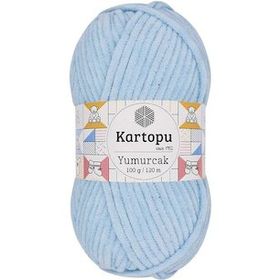 Kartopu K523 Bebe Mavi Yumurcak Kadife El Örgü İpi