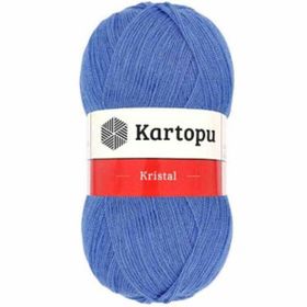 Kartopu K535 Koyu Mavi Kristal Çift Katlı El Örgü Lif İpi