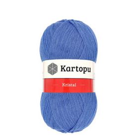 Kartopu K535 Koyu Mavi Kristal Çift Katlı El Örgü Lif İpi