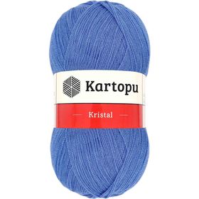Kartopu K535 Koyu Mavi Kristal Çift Katlı El Örgü Lif İpi