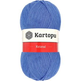 Kartopu K535 Koyu Mavi Kristal Çift Katlı El Örgü Lif İpi