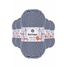 Kartopu K571 5 Adet Jeans Mavi Baby One Tüylenmeyen El Örgü İpi Yünü