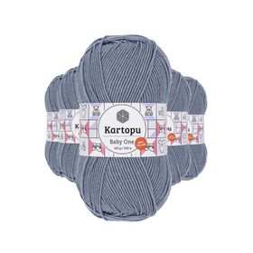 Kartopu K571 5 Adet Jeans Mavi Baby One Tüylenmeyen El Örgü İpi Yünü