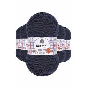 Kartopu K633 5 Adet Lacivert Baby One Tüylenmeyen El Örgü İpi Yünü