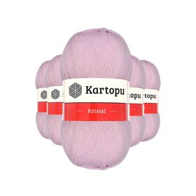 Kartopu K699 Açık Pembe 5 Adet Kristal Çift Katlı El Örgü Lif İpi