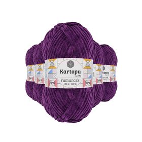Kartopu K719 5 Adet Açık Mor Yumurcak Kadife El Örgü İpi