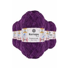 Kartopu K719 5 Adet Açık Mor Yumurcak Kadife El Örgü İpi