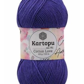 Kartopu K720 Koyu Mor Cotton Love 100 gr El Örgü İpi