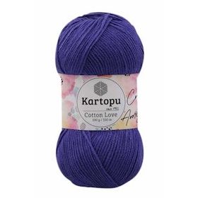 Kartopu K720 Koyu Mor Cotton Love 100 gr El Örgü İpi