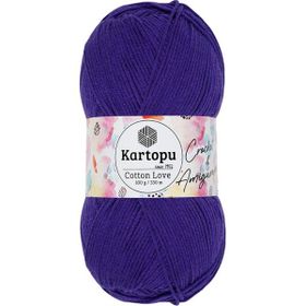 Kartopu K720 Koyu Mor Cotton Love 100 gr El Örgü İpi
