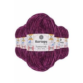 Kartopu K726 5 Adet Mürdüm Yumurcak Kadife El Örgü İpi