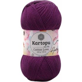 Kartopu K727 Koyu Mor Cotton Love 100 gr El Örgü İpi