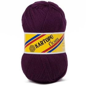 Kartopu K729 Flora Mürdüm El Örgü Patik İpi