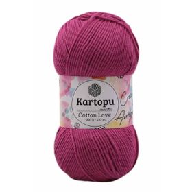 Kartopu K730 100 gr Fuşya Cotton Love El Örgü İpi