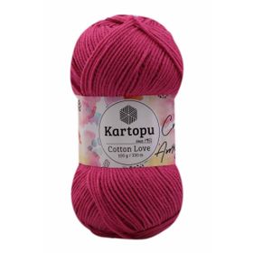Kartopu K730 100 gr Fuşya Cotton Love El Örgü İpi