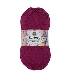 Kartopu K730 100 gr Fuşya Cotton Love El Örgü İpi