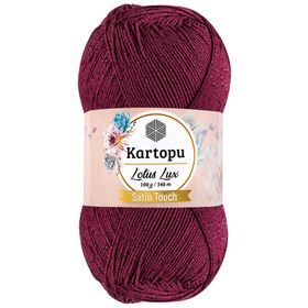 Kartopu K747 Vişne Lotus Lux Bikini Büstiyer Bluz Simli Örgü İpi