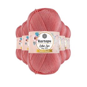 Kartopu K766 Gül Pembe Lotus Bikini Büstiyer Bluz Simli 5 Adet Örgü İpi